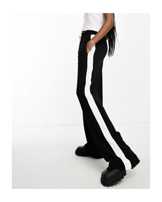 ASOS Black Asos Design Tall Pull On Pants With Contrast Panel