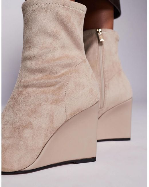 River Island Brown Wedge Heel Boot