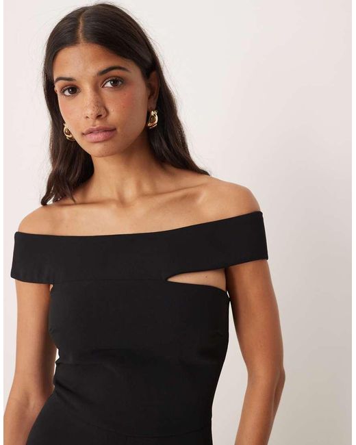 Mango Blue Off Shoulder Jumpsuit