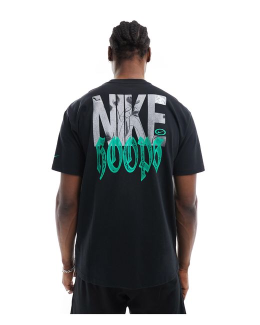 Nike basketball - t-shirt nera con grafica sul retro di Nike Football in Green da Uomo