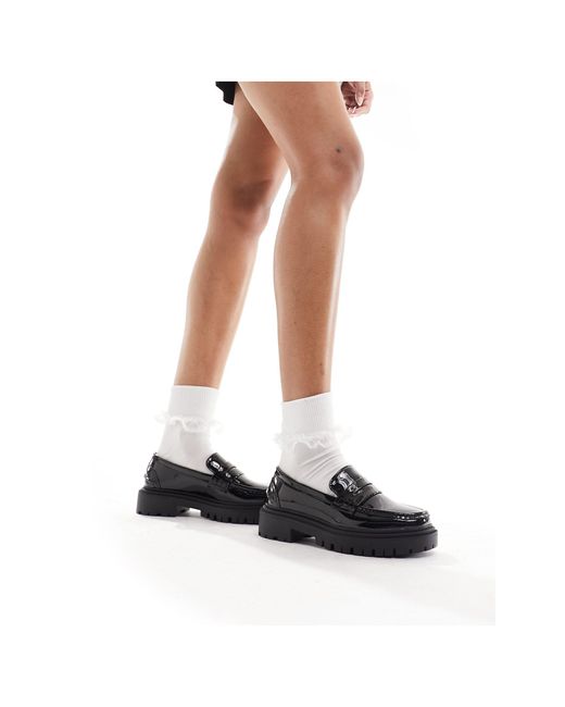 Schuh Black – lexis – loafer mit dicker sohle aus em lackleder