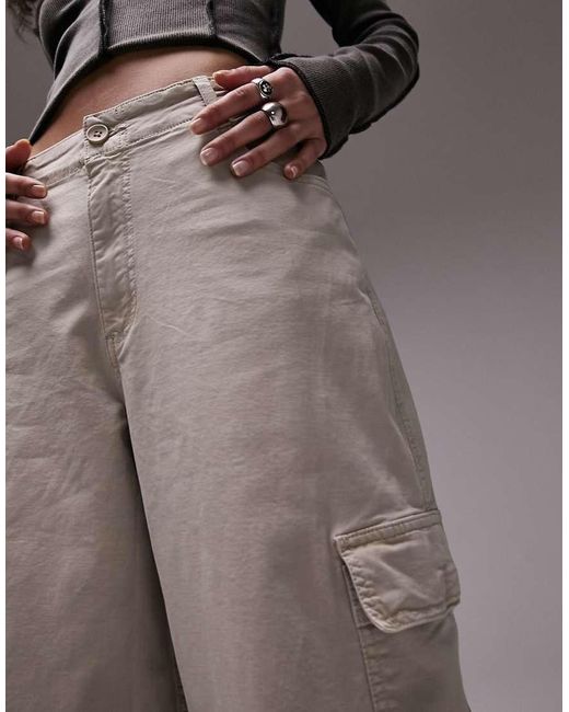TOPSHOP Black Super Oversized Skate Cargo Trouser