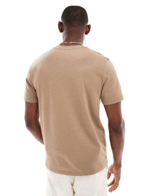 ASOS Natural Heavyweight T-shirt With Crew Neck for men