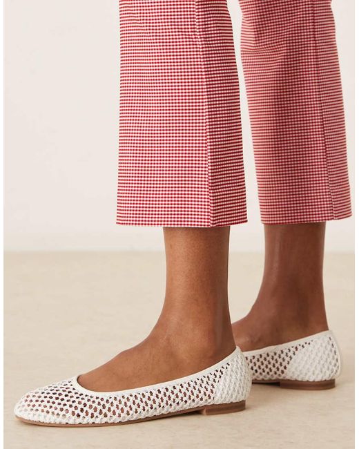 Pantalones Capri A Cuadros Vichy Rojos De (Parte De Un Conjunto) Mango de color Pink