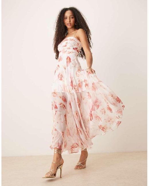 Forever New Pink Corset Maxi Dress