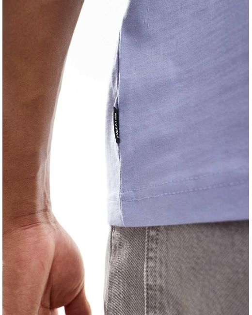 Only & Sons Blue Relaxed Fit T-Shirt for men