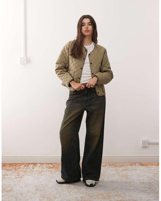 Noisy May Natural Quilted Jacket