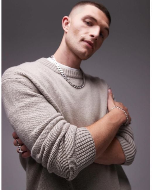 ARKET Gray Wool Blend Oversized Jumper for men