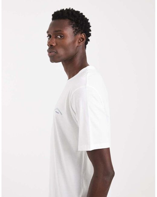 Jack & Jones White Regular Fit T-shirt With Logo for men