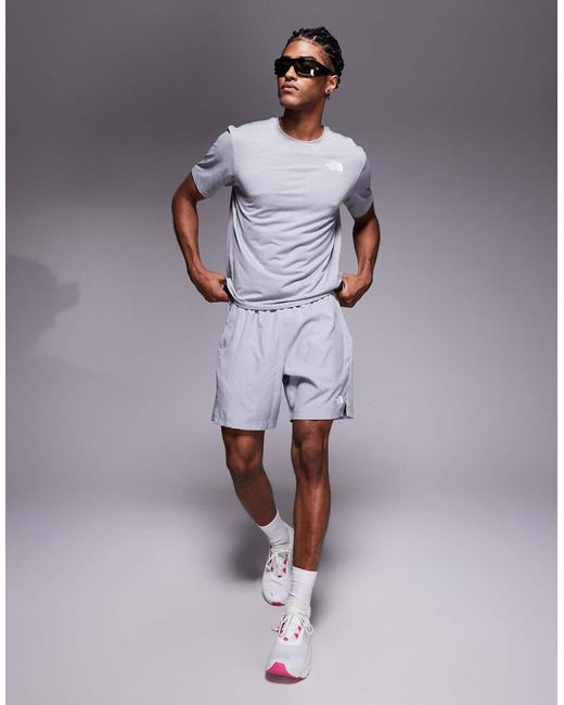 The North Face Gray 24/7 7" Logo Shorts for men