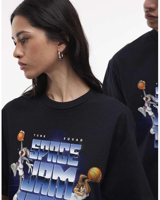 PRNT Blue Space Jam 1996 Relaxed T-Shirt