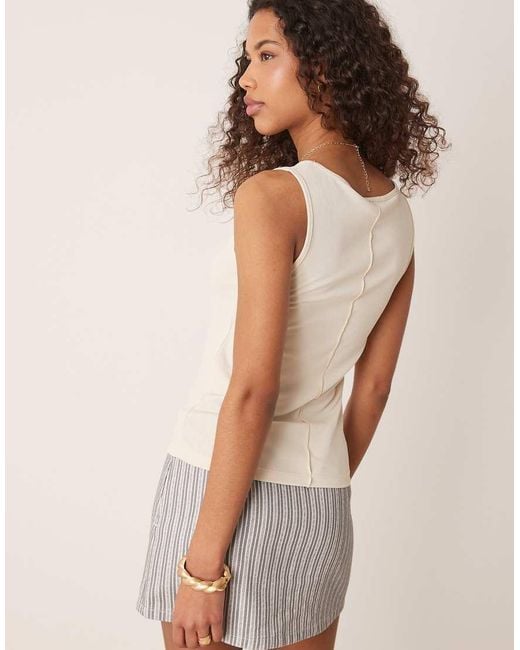 Aware White Seam Front Jersey Top