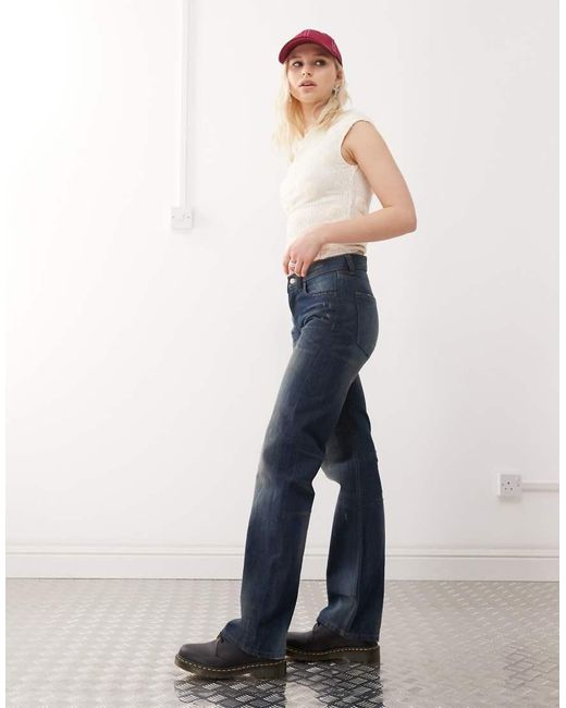 Cheap Monday Blue Anti Rigid Straight Leg Jeans