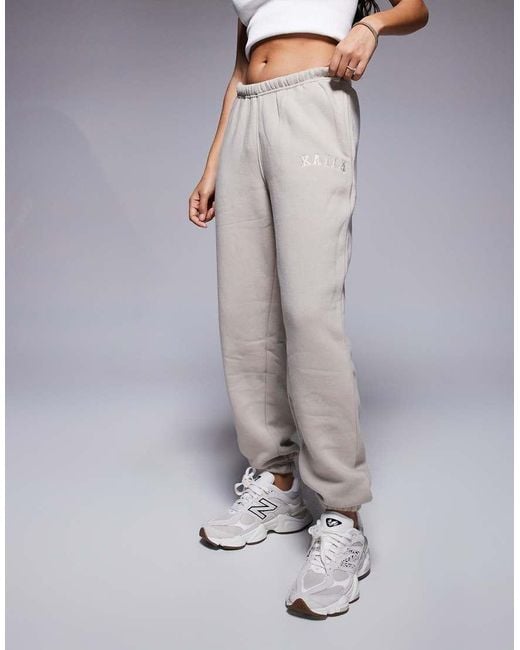 Kaiia Gray Petite Cotton Blend Cuffed joggers