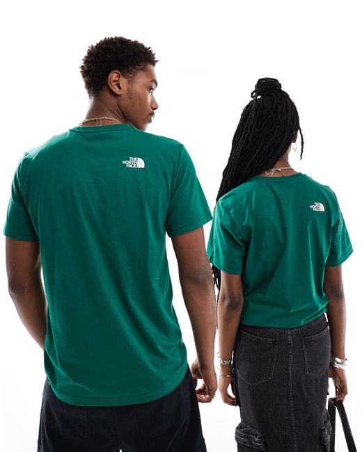 The North Face Green Simple Dome Small Logo T-shirt for men
