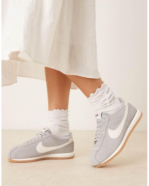 Nike Natural Cortez Suede Trainers