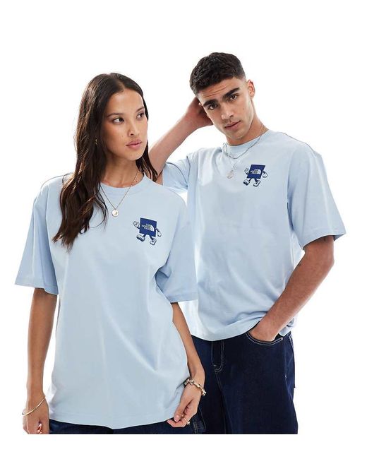 Camiseta Extragrande Con Estampado Trasero Explore De The North Face de color Blue