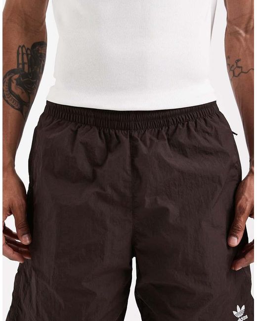 Adidas Originals Natural Trefoil Essentials Woven Shorts for men