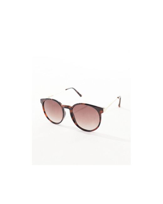 New Look Brown Round Sunglasses