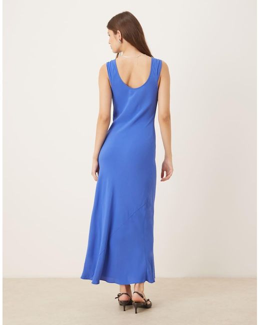 ASOS Blue Cap Sleeve Midi Dress