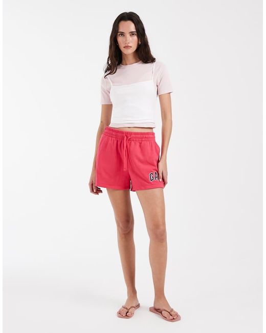 Gap White Logo jogger Shorts