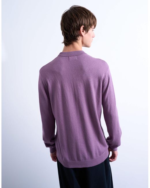 Topman – essential – strickpullover in Purple für Herren