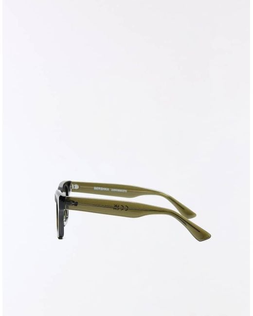 Bershka White Clear Frame Sunglasses for men