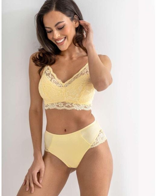 Pour Moi Natural Love To Lounge Lace And Modal Rib Midi Brief