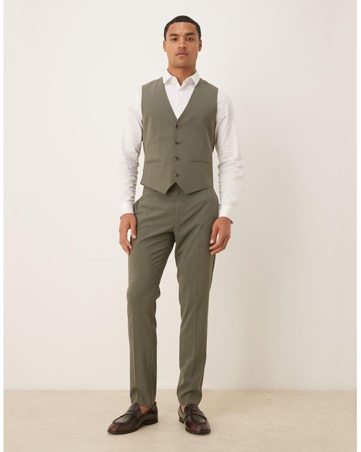 ASOS Natural Skinny Fit Vest for men