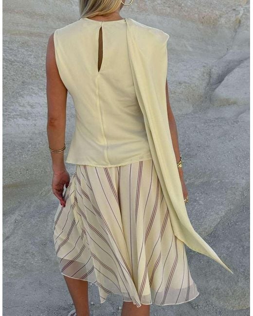 NA-KD Natural Scarf Detail Draped Top