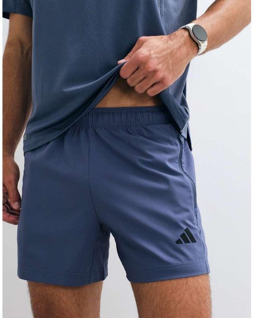 Adidas Originals Blue Adidas Training Essentials Woven Shorts for men