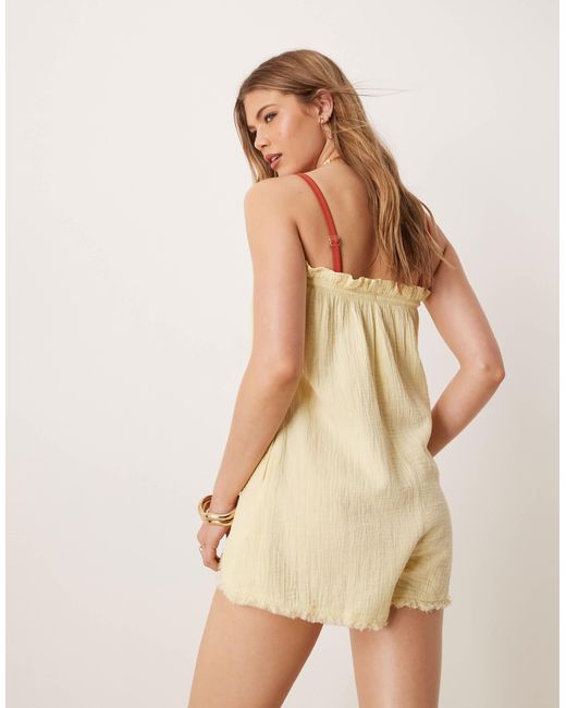 ASOS Natural – callie – trägerloser playsuit