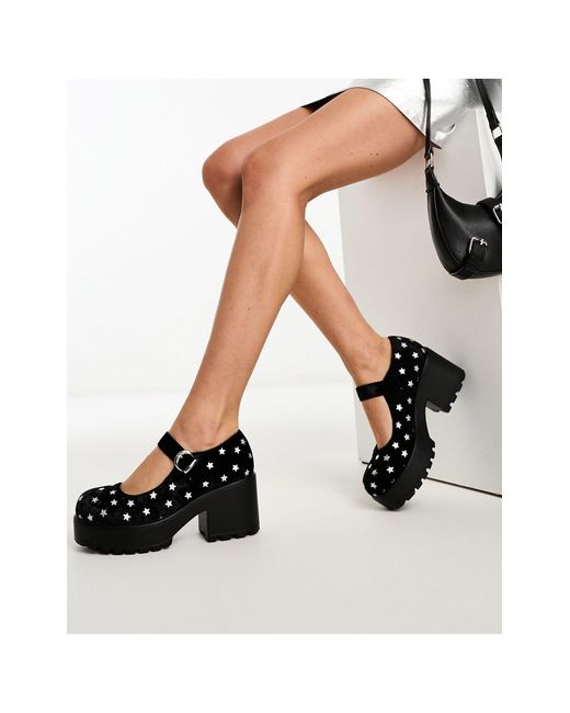 Koi Footwear Koi Tira Night Sky Mary Janes in Black Lyst