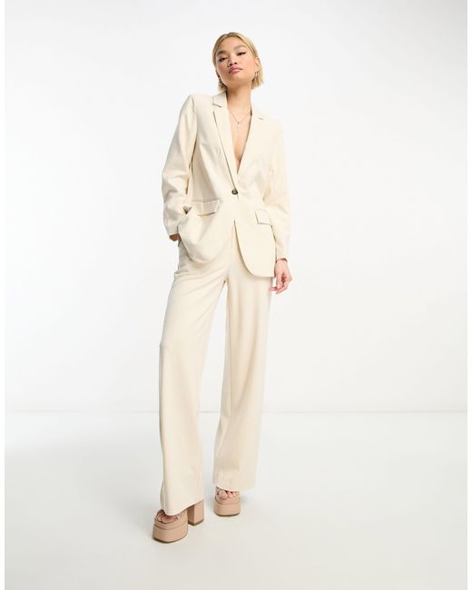 Blazer ajusté d'ensemble - beige Object en coloris Natural