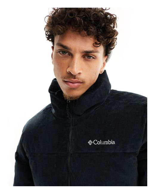 Columbia Black Puffect Corduroy Puffer Jacket for men