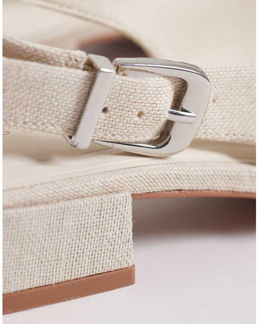 ASOS White Lotto Slingback Ballets