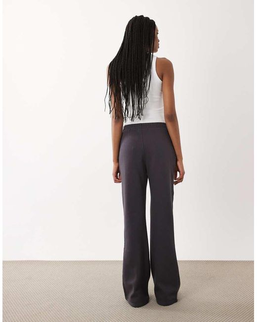 Kaiia Purple Tall Cotton Blend Embroidered Logo Wide Leg Joggers
