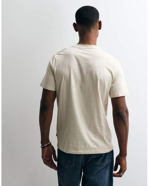 Blend Natural 100% Cotton Regular Fit Front Graphic T-shirt for men
