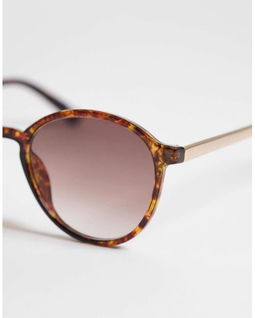 ASOS Brown Round Sunglasses