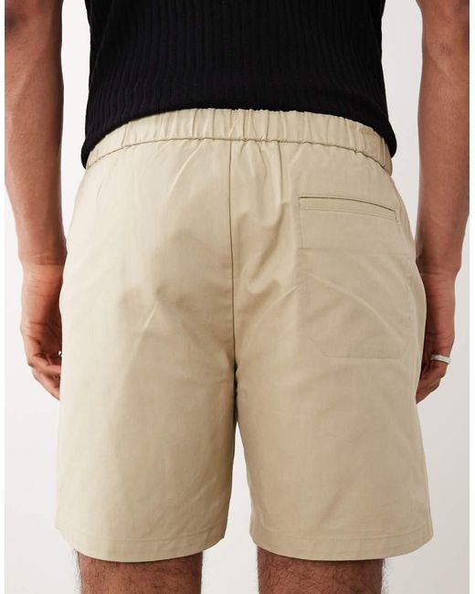 Mango Black Cotton Mix Draw String Shorts for men