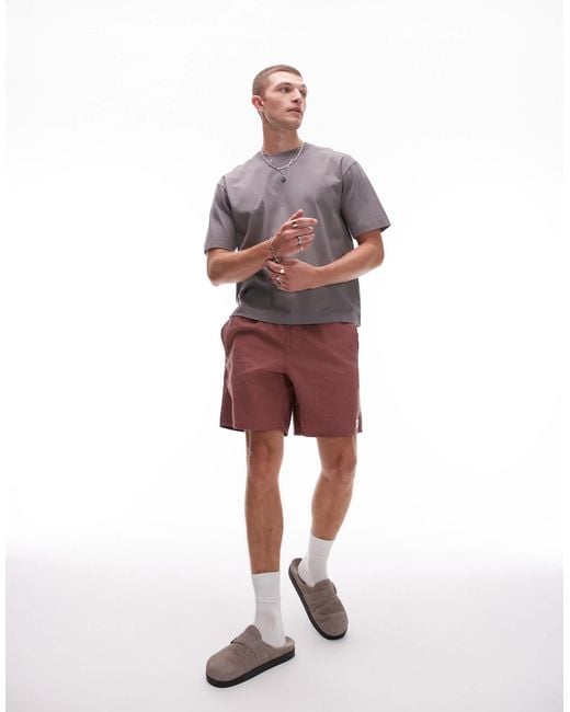 Topman – kastiges t-shirt in Gray für Herren