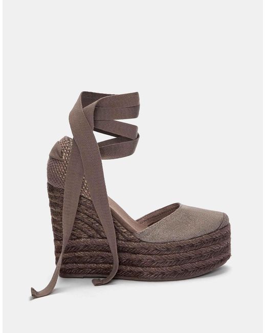 Espadrilles compensées Pull&Bear en coloris Brown