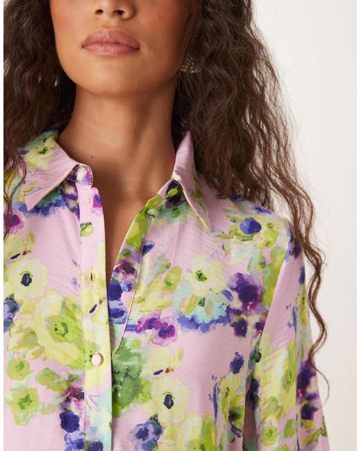 Y.A.S Multicolor Flippy Hem Mini Shirt Dress