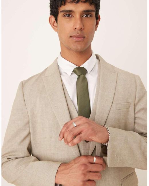 ASOS Natural Slim Suit Jacket for men