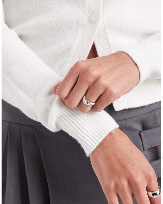 Hollister White Classic Cardigan