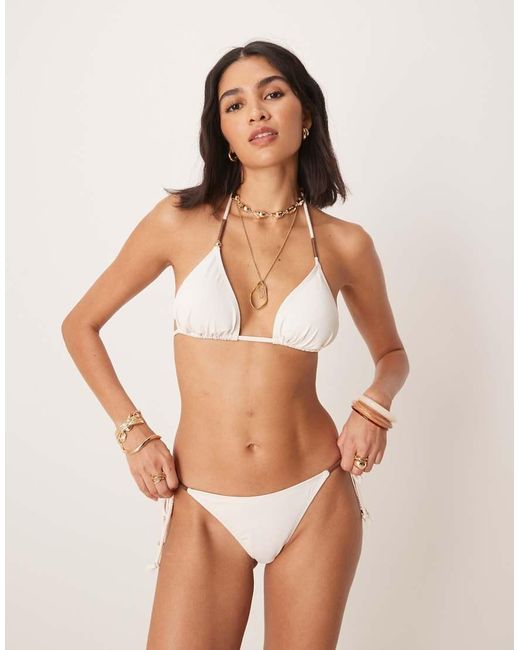 Stradivarius Natural Bikini Bottom