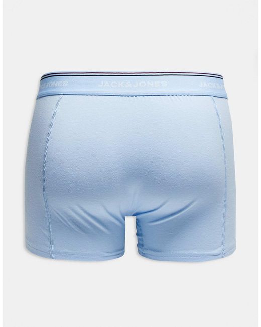 Jack & Jones Blue 3 Pack Trunks for men