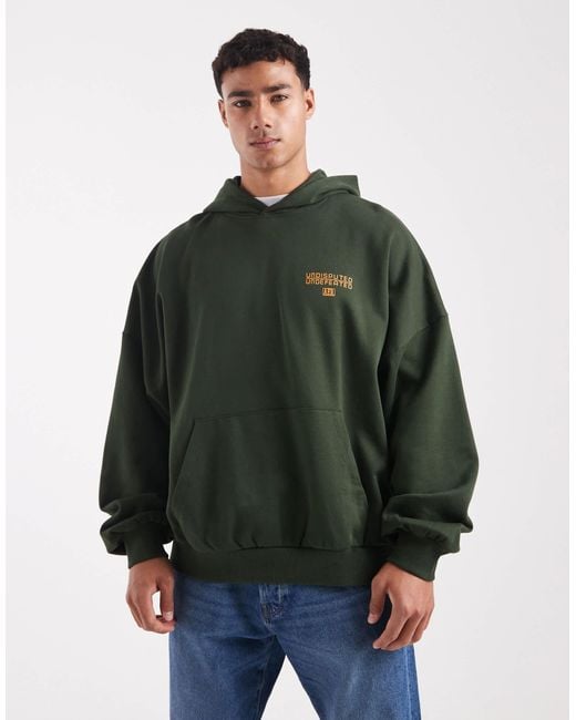 ASOS Gray Extreme Oversized Hoodie With Bubble Print for men