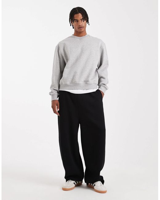 ASOS – essentials – kastiges relaxed-fit-sweatshirt in Gray für Herren