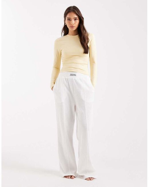 Miss Selfridge Natural Sculpted Long Sleeve T-shirt